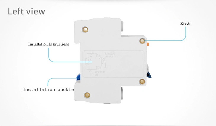 Dz30le-50 Residual Current Circuit Breaker with Over Current Protection (RCBOs) 230V 30mA 1p+N 32A 50A 3ka MCB RCBO