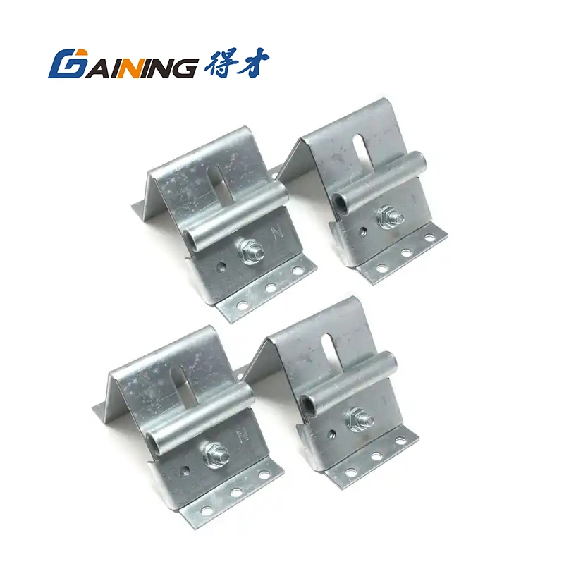 Custom Metal Stamping Garage Door Torsion Spring Notched Anchor Bracket Galvanized Iron Top Wall Bracket