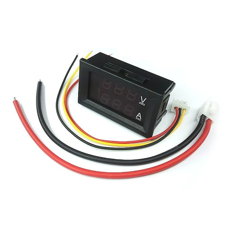 Digital Voltmeter Ammeter Dual Digital Volt AMP Meter Gauge with Lines DC 100V 10A 50A 100A Voltmeter Ammeter LED Detector