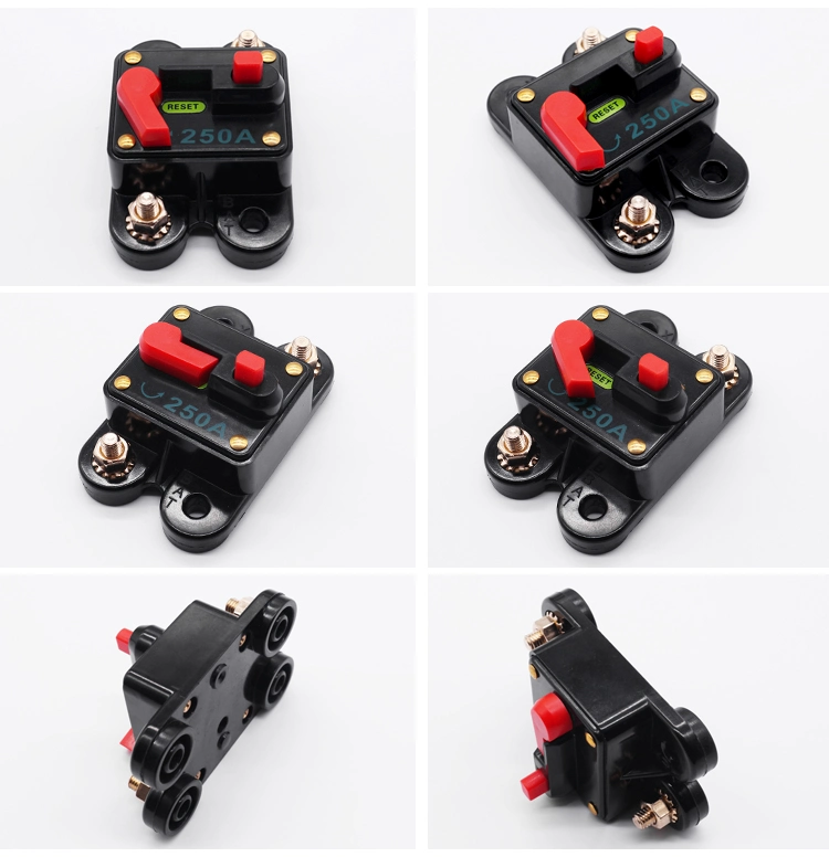 Plug-in Type Manual Reset Fuse Circuit Breaker 12V 24V Auto Reset Blade Circuit Breaker Car Miniature Circuit Breaker Push to Reset Automotive Circuit Breaker