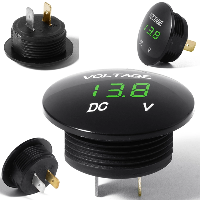 12V-24V Car Motorcycle LED Digital Display DC Voltmeter Socket Waterproof