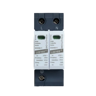 Dispositivo di protezione da sovracorrente SPD per guida DIN monofase a 2 poli T1+T2 da 40 ka Certificazione TUV CB