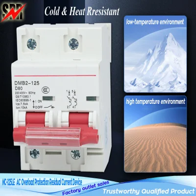 Dispositivo di protezione da sovraccarico per corrente residua (RCD/RCBO) NC-125le AC63A, AC80A, AC100A, AC125A