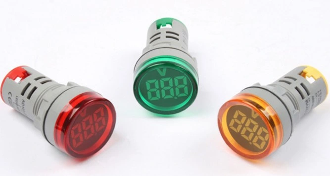 LED Digital Display Large Screen Circular AC Voltmeter Indicator Lamp