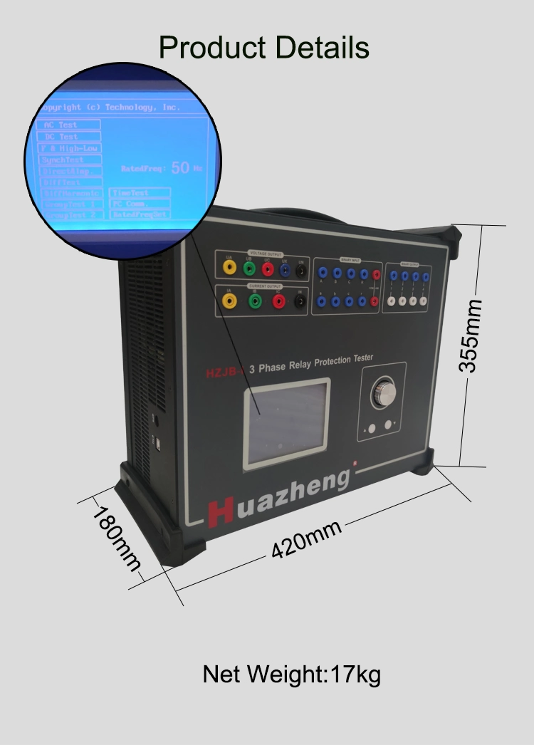 Comprehensive 3 Phase Secondary Current Injection Protection Relay Test Device