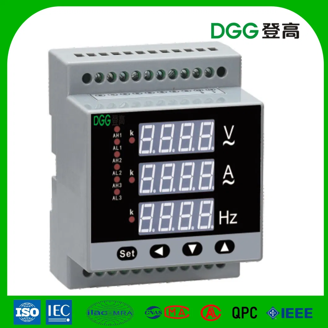 3 Phase Current Voltage Digital Energy Frequency Smart Electricity AMP Meter Ammeter Voltmeter