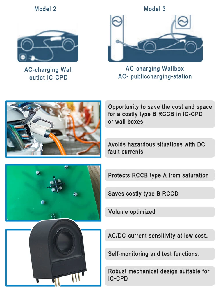 RCD Sensor Residual Current Device Hyca-F13 for Charging Pile