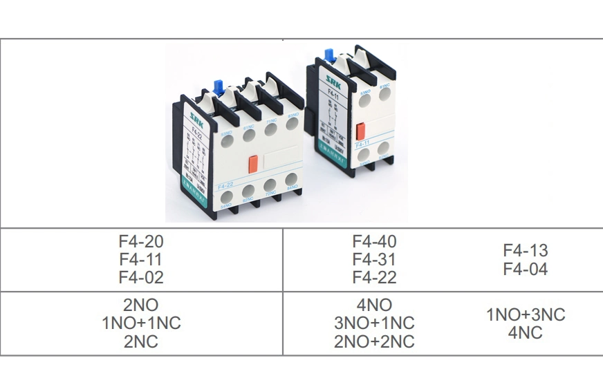 Factory Price La1d La1DN 04 13 22 31 40 02 11 20 No Nc Auxiliary Contactor Accessories 2pole 4-Pole Front Mount