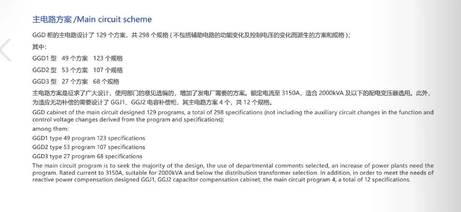 Ggd AC Low Voltage Distribution Cabinet, ISO9001 Passed High Quality Control Panel, CE Proved Switchgear