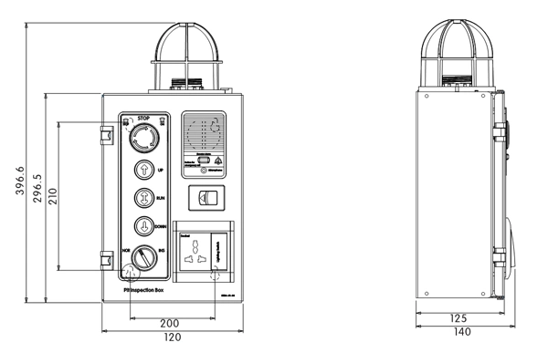 Equipment Making Machine Inspection Push Button Elevator Control PVC Switch Box