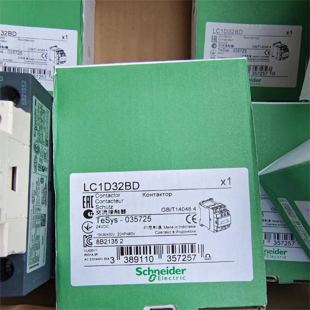 LC1d25bd Contactor Tesys Deca 3p (3 NO) AC-3/AC-3e 0 to 440V 25A 24VDC Coil LC1d25bd