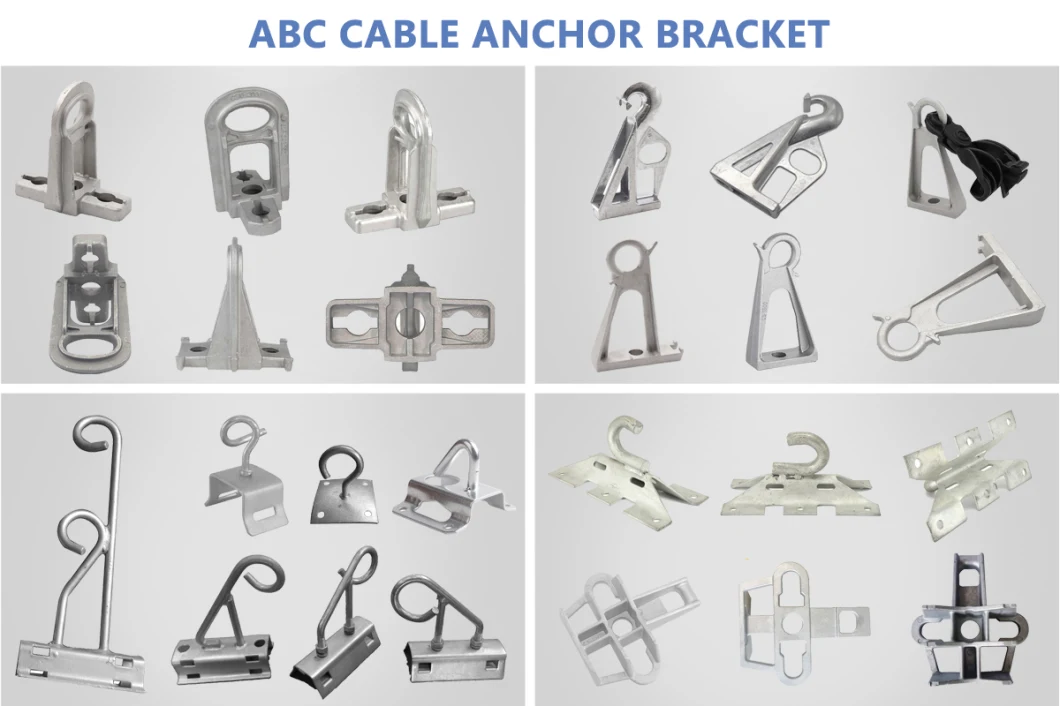 Tension Pole Mounting Support Metal Aluminum Alloy Anchoring Bracket for Service Cable