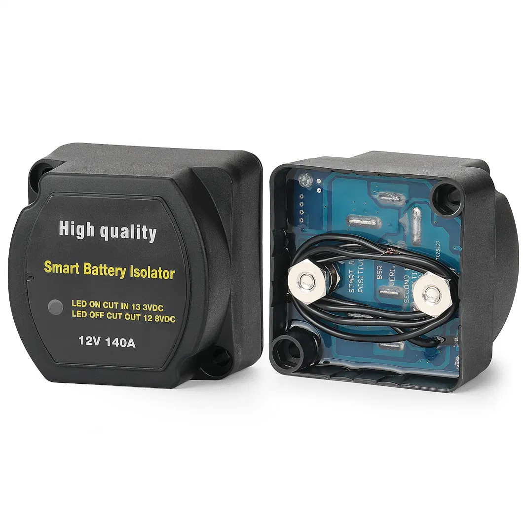 12V 140A Double Battery Automatic Charging Relay Dual Smart Battery Isolator Kill Switch Auto Switch Sensitive Relay Waterproof