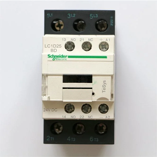 LC1d25bd Contactor Tesys Deca 3p (3 NO) AC-3/AC-3e 0 to 440V 25A 24VDC Coil LC1d25bd