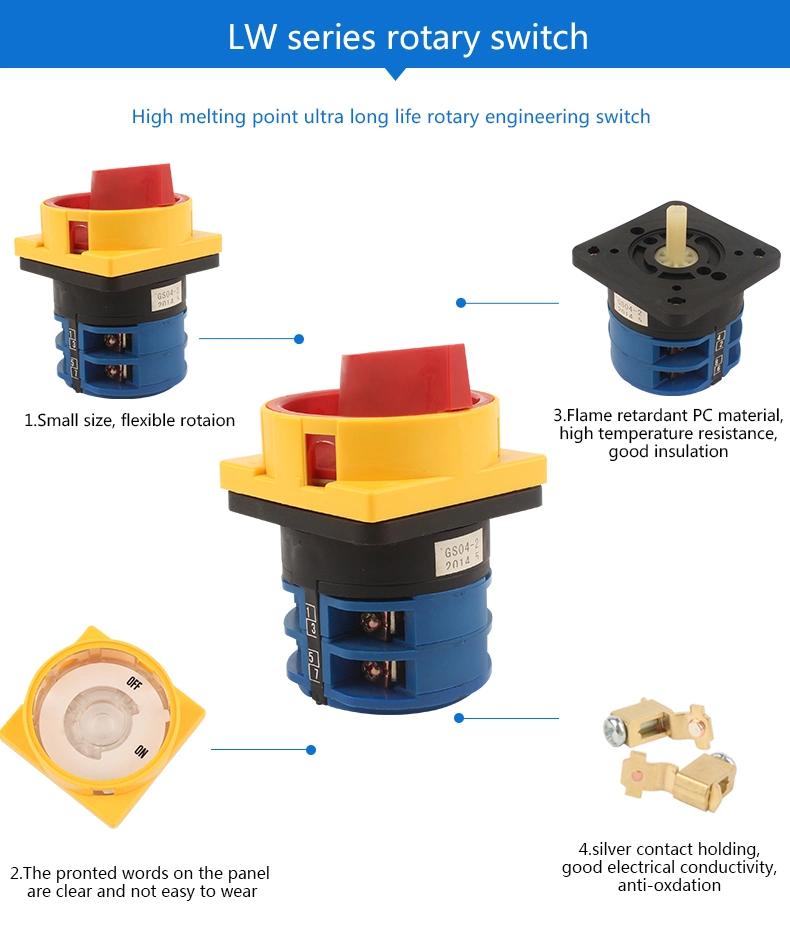 Customized Lw-26GS Series on-off Change Over Rotary Cam Switch