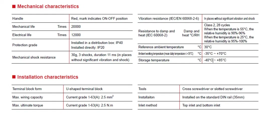 Delixi 6 Series Cdb6I Miniature Circuit Breaker MCB