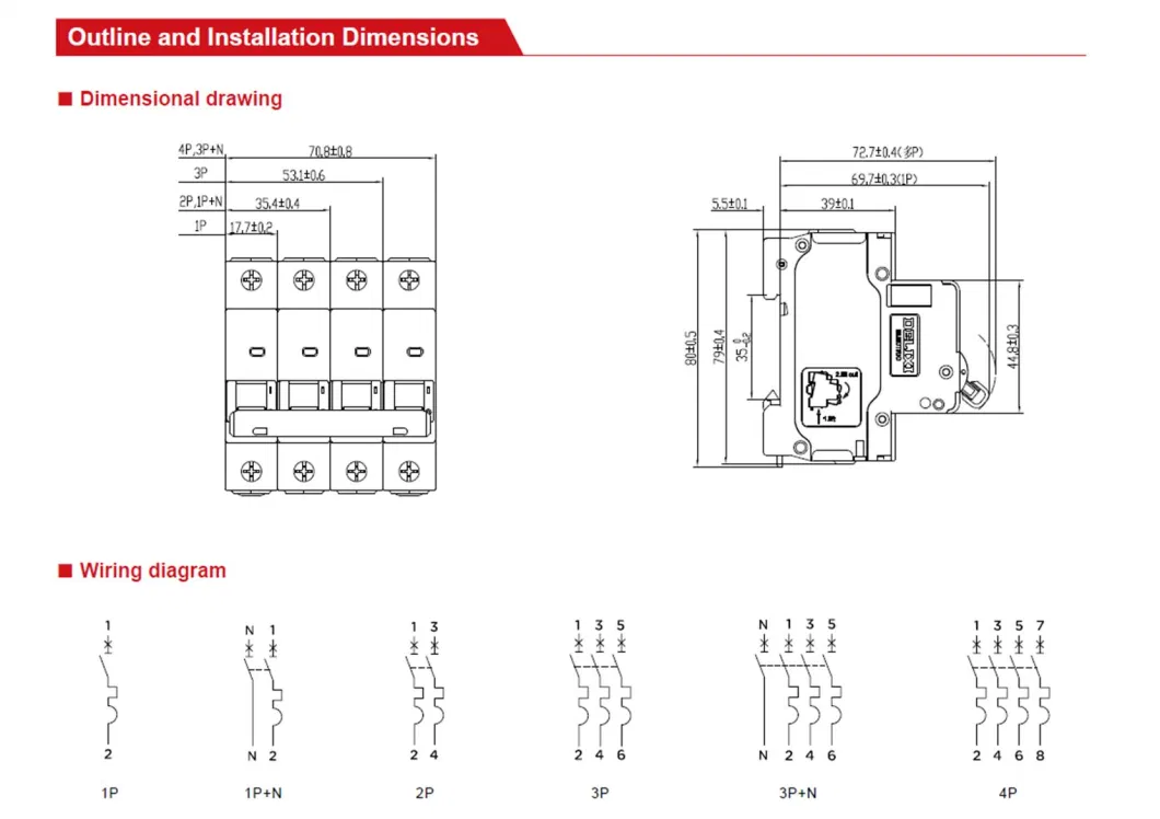 Delixi 6 Series Cdb6I Miniature Circuit Breaker MCB