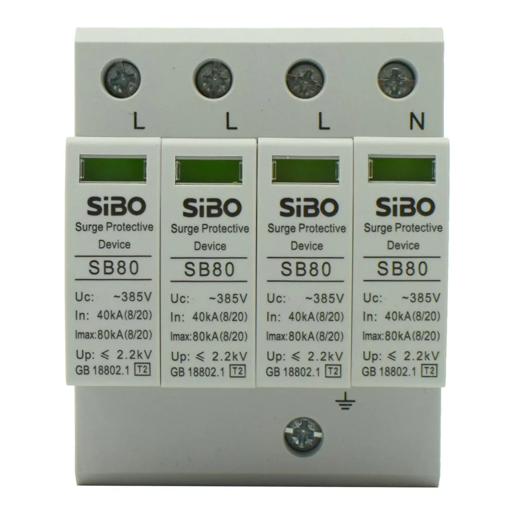 Sibo Sb80 385V. AC 4p 18mm T2 SPD Surge Protective Device