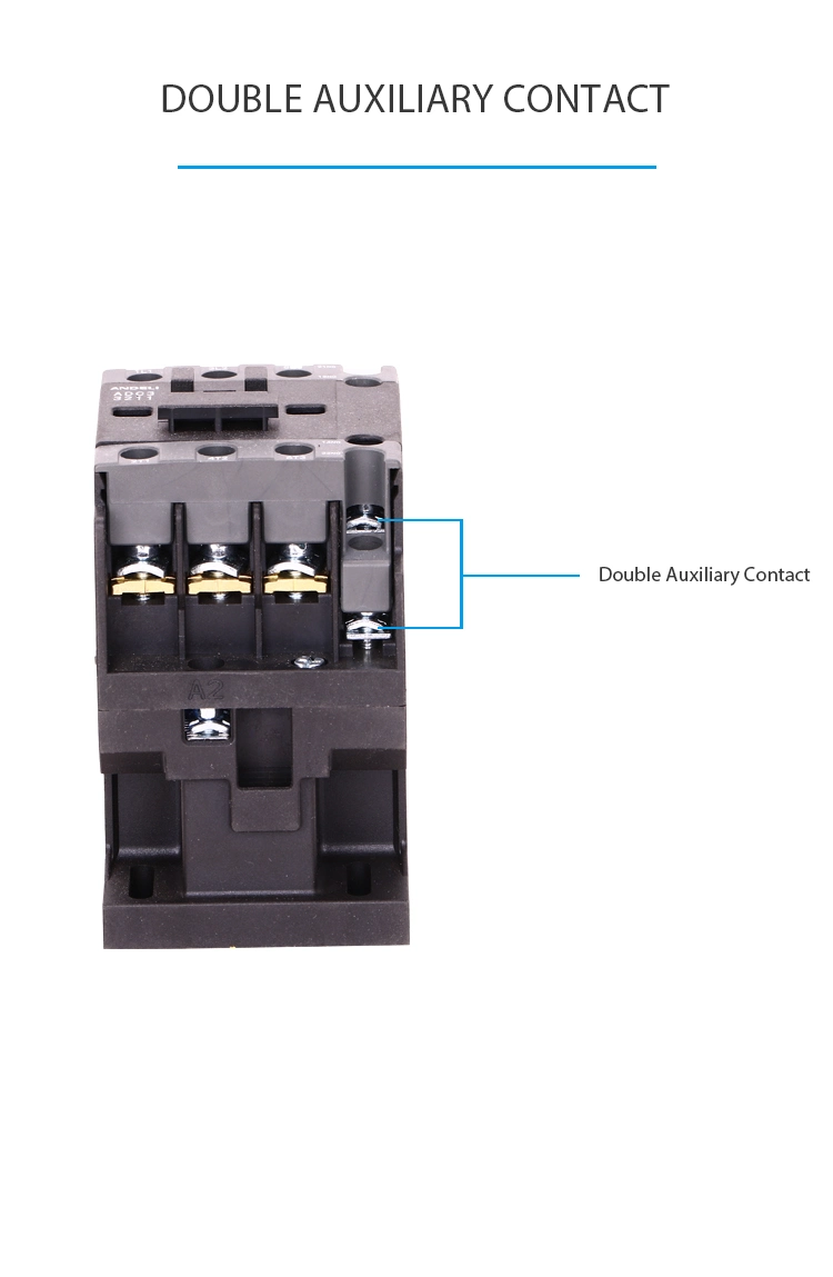 Andeli Contactor ADC3-09 9A 220V/380V Single Phase Contactor Double Auxiliary Contact