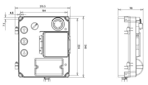 Equipment Making Machine Inspection Push Button Elevator Control PVC Switch Box