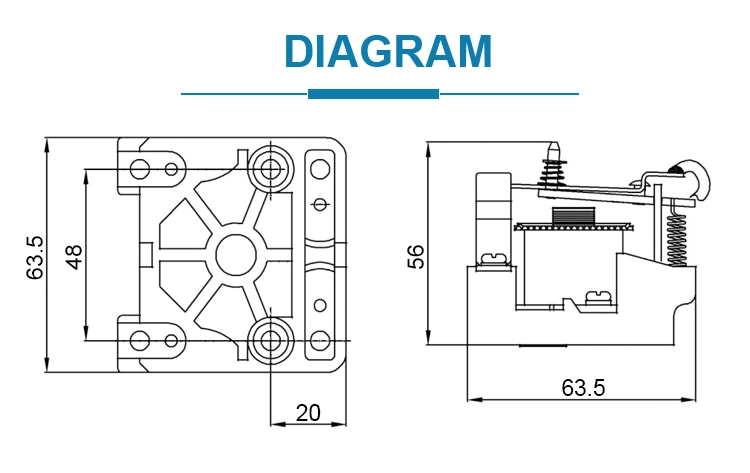 S Relais Jqx Coil Power Relay Jqx62 100A 12V Middle Current Spst Contactor Relay for UPS Distribution Box