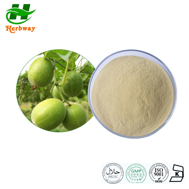 Herbway Momordica Grosvenori Swingle CAS 88901-36-4 Natural Sweetener Luo Han Guo Extract Monk Fruit Extract