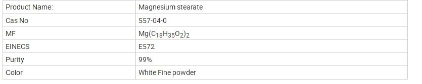 High Quality Magnesium Stearate CAS 557-04-0