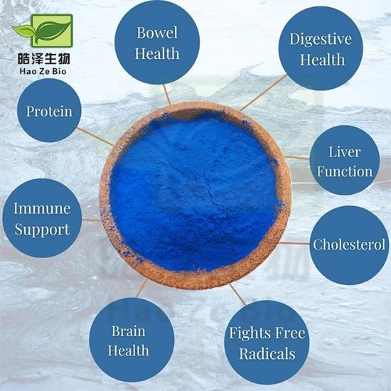 High Quality Blue Spirulina Extract Phycocyanin E6 E18 E25 E40 Blue Spirulina Powder