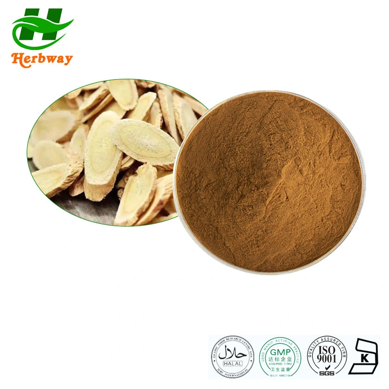 Herbway Kosher Halal Fssc HACCP Certified Astragalus Root Powder Botanical Extract Astragalus Root Extract 70% Astragaloside