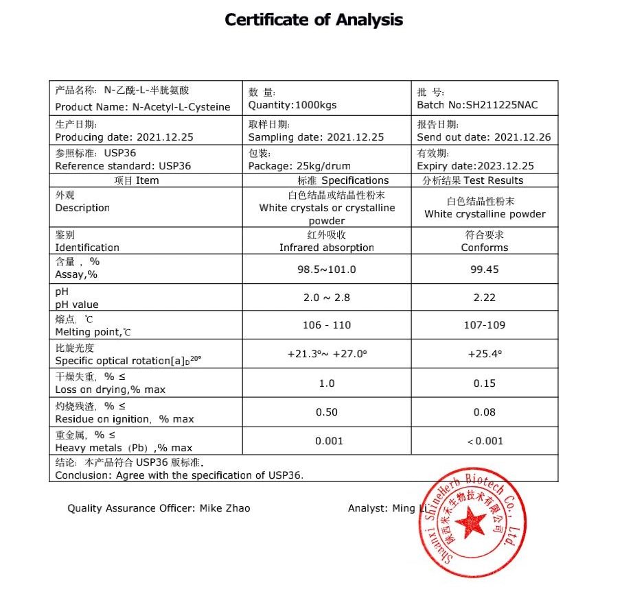 High-Quality N Acetyl L Cysteine for Sale