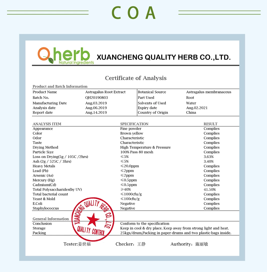 Astragalus Membranaceus Extract 5% HPLC Astragaloside IV