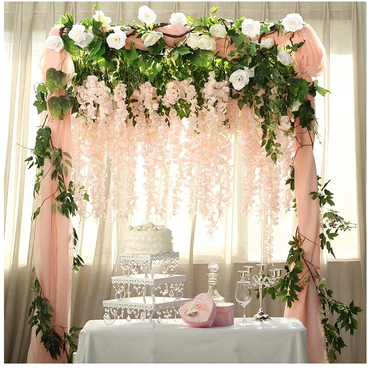 Popular Products Suitable Price Artificial Wisteria Hanging Flowers Artificial Plant Wall Hanging Fake Flowers Wedding Decoration Whosale Wisteria