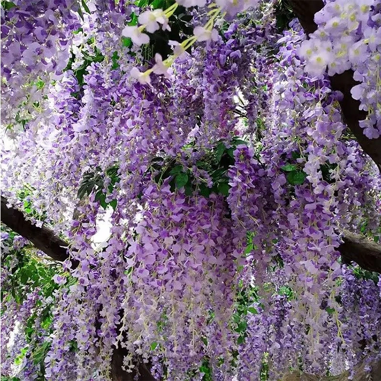 Popular Products Suitable Price Artificial Wisteria Hanging Flowers Artificial Plant Wall Hanging Fake Flowers Wedding Decoration Whosale Wisteria