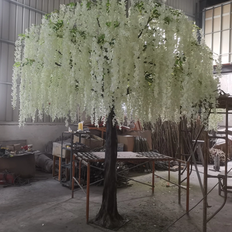 Artificial Wisteria Tree Large Outdoor Decorative Tree White Branch Artificial Tree for Weddings