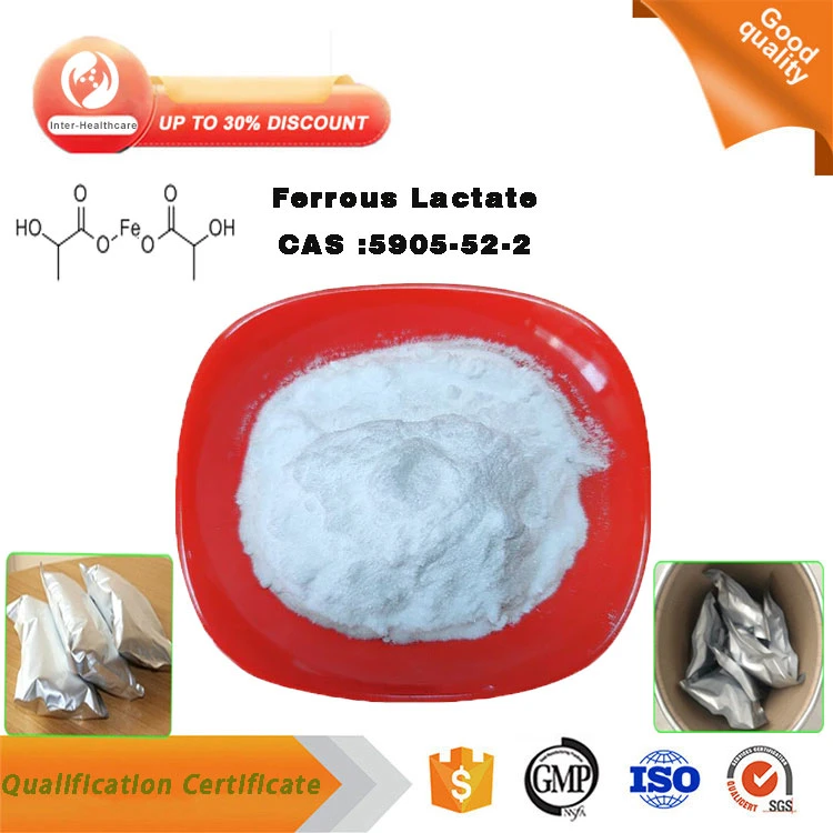High Purity Food Grade Additives Ferrous Lactate Powder CAS 5905-52-2 Ferrous Lactate