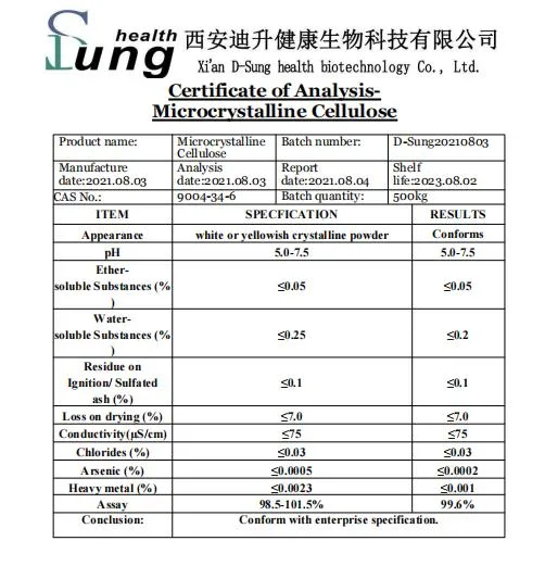 Food Thickener CAS 9004-34-6 Microcrystalline Cellulose Raw Material Microcrystalline Cellulose Powder Microcrystalline Cellulose