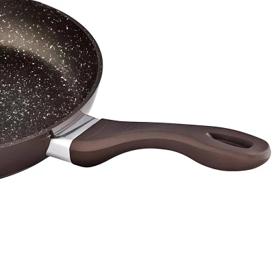  Granite Non Stick Frypan Aluminum Induction Non-Stick Grill Kitchen Handle Nonstick Frying Pan with Glass Lid