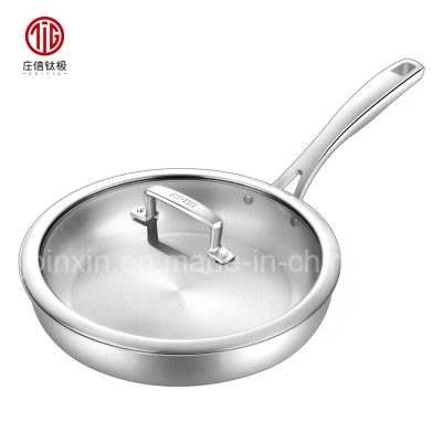 20cm Newest Design Non-Stick Titanium Stainless Steel Aluminum 3-Layer Frying Pan