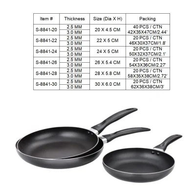 Hot Sale Different Size Pressed Aluminum Cooking Pan Non Stick Fry Pan with Bakelite Handle