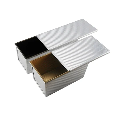 Customizable Aluminium Non Stick Corrugated Pullman Loaf Pan Bread Baking Pan Toast Sandwich Baking Pan with Lid