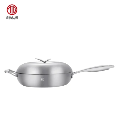  Wholesale Mufti-Functional New Product Titanium Stainless Steel Cook Cooking Pan