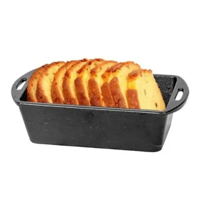 2024 New Design Rectangular Shaped Nonstick Seasoned Cast Iron Baking Bread Loaf Pan with Lid