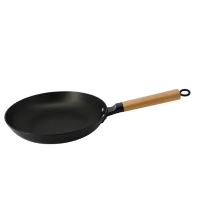  Wok Cast Iron Fry Pan Round Non Stick Fry Pan