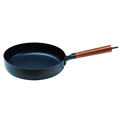  Cast Iron Pan Egg Pan Wood Handle Cast Iron Frying Pan for Gas Stove and Induction Cooker Wok Pan