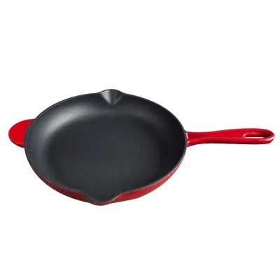  Non Stick Skillet Enamel Large Capacity Frying Pan Cast Iron Skillet with Handle Frying Pan