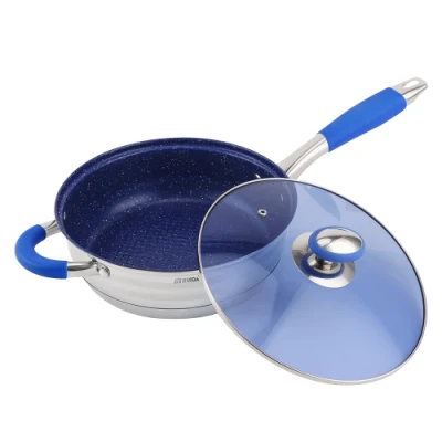  Black Non-Stick Stainless Steel Fry Pan for Perfect Stir-Fried
