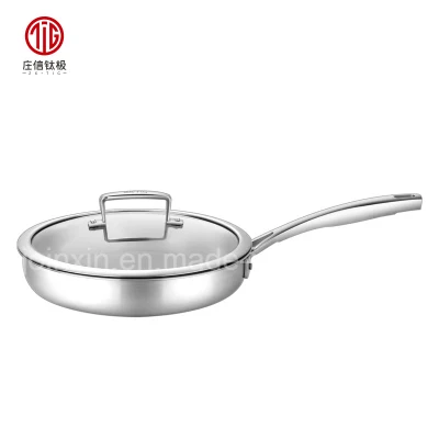 20cm Newest Design Non-Stick Titanium Stainless Steel Aluminum 3-Layer Frying Pan