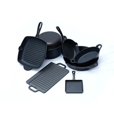  13 Pieces Cast Iron Nonstick Saucepan Cookware Sets Stock Pot Stew Pan Frying Pan Multi Piece Kitchen Cookware Set