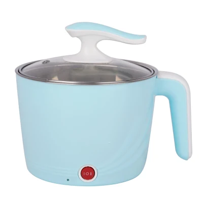  Hot Pot Electric 1.2L Portable Nonstick Multicooker Shabu-Shabu Pot Travel Electric Skillet for Noodles Soup Egg Steak Oatmeal Porridge