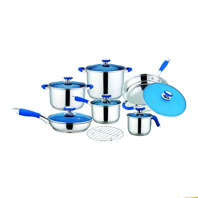  13PCS Stainless Steel Cookware Set Kitchen Soup Pot and Pans Set Kitchen Mexican Style Wok